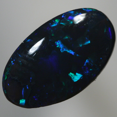 SOLID BLACK OPAL Gemmy forest green and deep peacock blue SEE VIDEO